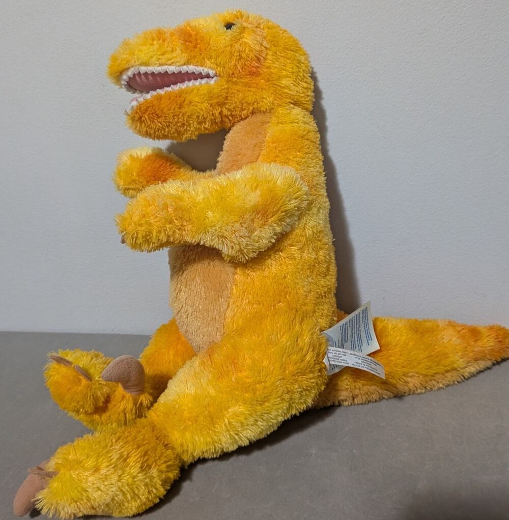Build-A-Bear Orange Yellow Velociraptor Dinosaur Plush 18" Retired Stuffed Toy